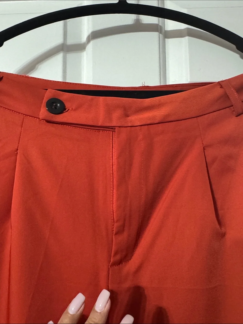 SHEIN dark orange Sleeveless Vest and Wide-Leg Pants Set